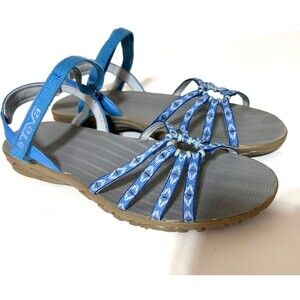 Teva Sandals Women’s 9.5 Kayenta Dream Wave Hiking Sling back Tan 6310 Blue